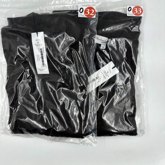 Michael Stars Opal Button Cuff Long Sleeve Ribbed Turtleneck 81002 Java Brown XS - Picture 5 of 5